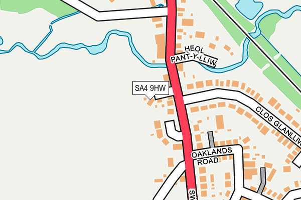 SA4 9HW map - OS OpenMap – Local (Ordnance Survey) SA4 9HW map - OS OpenMap – Local (Ordnance Survey)