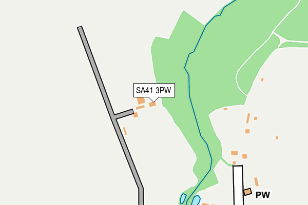 SA41 3PW map - OS OpenMap – Local (Ordnance Survey) SA41 3PW map - OS OpenMap – Local (Ordnance Survey)