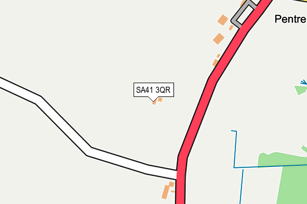 SA41 3QR map - OS OpenMap – Local (Ordnance Survey) SA41 3QR map - OS OpenMap – Local (Ordnance Survey)