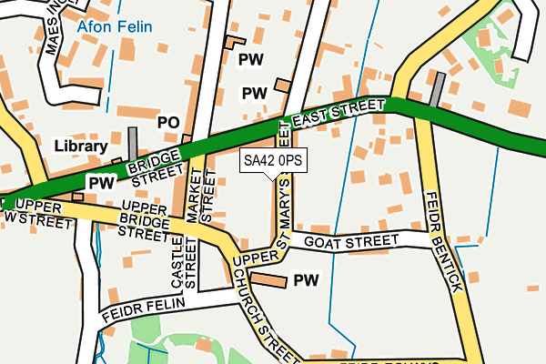 SA42 0PS map - OS OpenMap – Local (Ordnance Survey) SA42 0PS map - OS OpenMap – Local (Ordnance Survey)