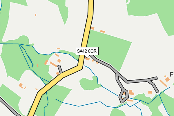 SA42 0QR map - OS OpenMap – Local (Ordnance Survey) SA42 0QR map - OS OpenMap – Local (Ordnance Survey)