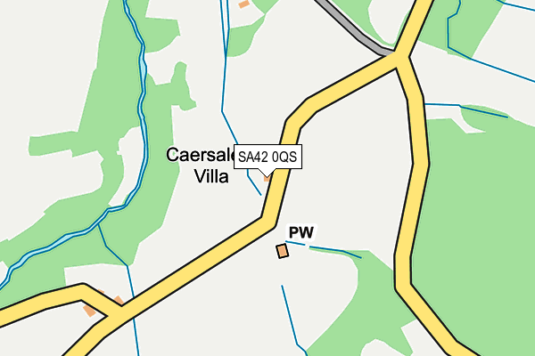 SA42 0QS map - OS OpenMap – Local (Ordnance Survey) SA42 0QS map - OS OpenMap – Local (Ordnance Survey)