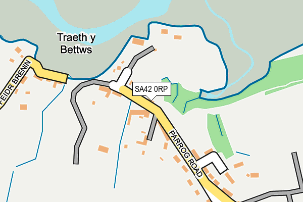 SA42 0RP map - OS OpenMap – Local (Ordnance Survey) SA42 0RP map - OS OpenMap – Local (Ordnance Survey)