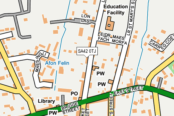 SA42 0TJ map - OS OpenMap – Local (Ordnance Survey) SA42 0TJ map - OS OpenMap – Local (Ordnance Survey)