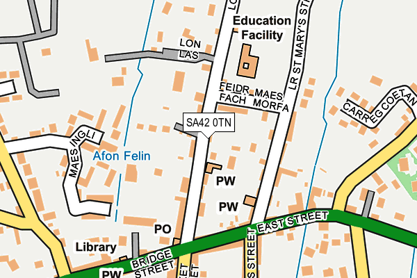 SA42 0TN map - OS OpenMap – Local (Ordnance Survey) SA42 0TN map - OS OpenMap – Local (Ordnance Survey)