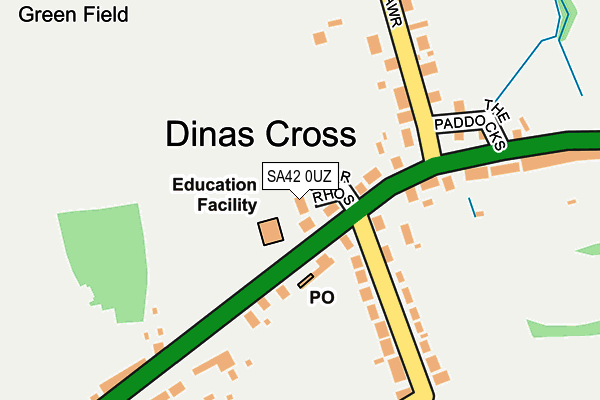 SA42 0UZ map - OS OpenMap – Local (Ordnance Survey)