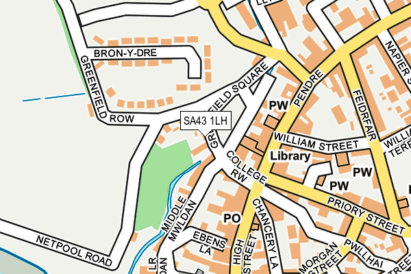 SA43 1LH map - OS OpenMap – Local (Ordnance Survey) SA43 1LH map - OS OpenMap – Local (Ordnance Survey)