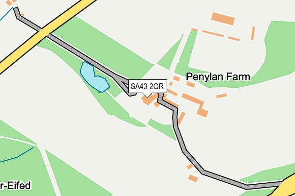 SA43 2QR map - OS OpenMap – Local (Ordnance Survey) SA43 2QR map - OS OpenMap – Local (Ordnance Survey)