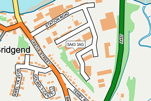 SA43 3AG map - OS OpenMap – Local (Ordnance Survey) SA43 3AG map - OS OpenMap – Local (Ordnance Survey)
