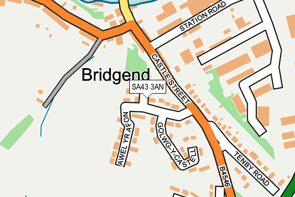 SA43 3AN map - OS OpenMap – Local (Ordnance Survey) SA43 3AN map - OS OpenMap – Local (Ordnance Survey)