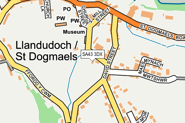 SA43 3DX map - OS OpenMap – Local (Ordnance Survey) SA43 3DX map - OS OpenMap – Local (Ordnance Survey)