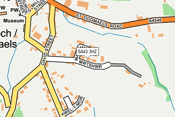 SA43 3HZ map - OS OpenMap – Local (Ordnance Survey) SA43 3HZ map - OS OpenMap – Local (Ordnance Survey)