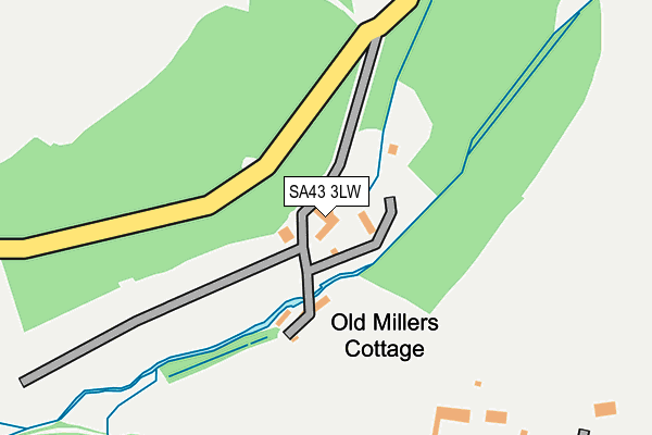 SA43 3LW map - OS OpenMap – Local (Ordnance Survey) SA43 3LW map - OS OpenMap – Local (Ordnance Survey)