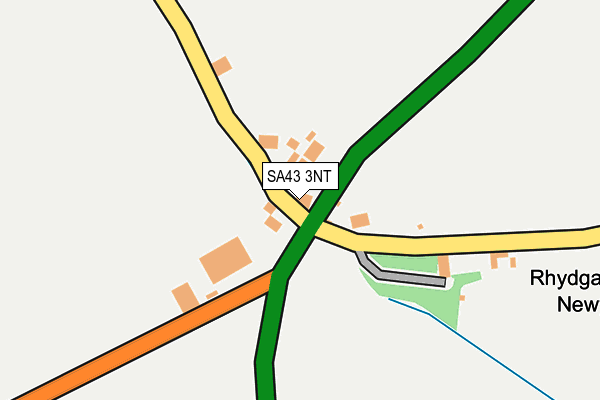SA43 3NT map - OS OpenMap – Local (Ordnance Survey) SA43 3NT map - OS OpenMap – Local (Ordnance Survey)