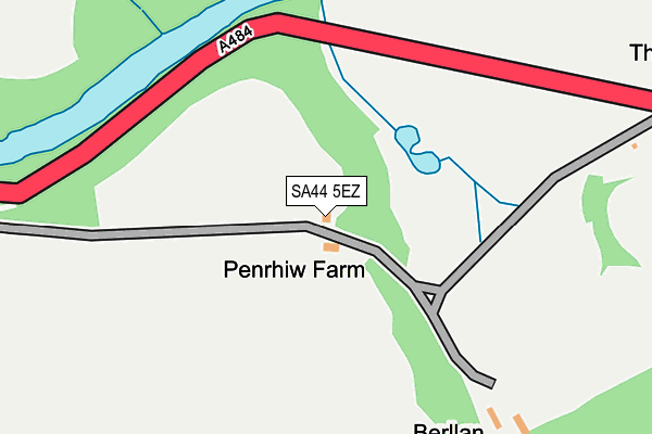 SA44 5EZ map - OS OpenMap – Local (Ordnance Survey) SA44 5EZ map - OS OpenMap – Local (Ordnance Survey)
