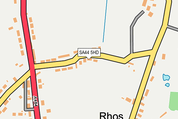 SA44 5HD map - OS OpenMap – Local (Ordnance Survey) SA44 5HD map - OS OpenMap – Local (Ordnance Survey)
