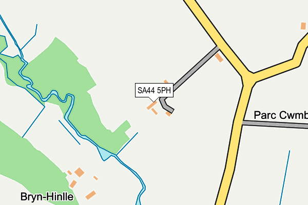SA44 5PH map - OS OpenMap – Local (Ordnance Survey) SA44 5PH map - OS OpenMap – Local (Ordnance Survey)