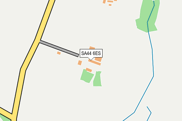 SA44 6ES map - OS OpenMap – Local (Ordnance Survey) SA44 6ES map - OS OpenMap – Local (Ordnance Survey)