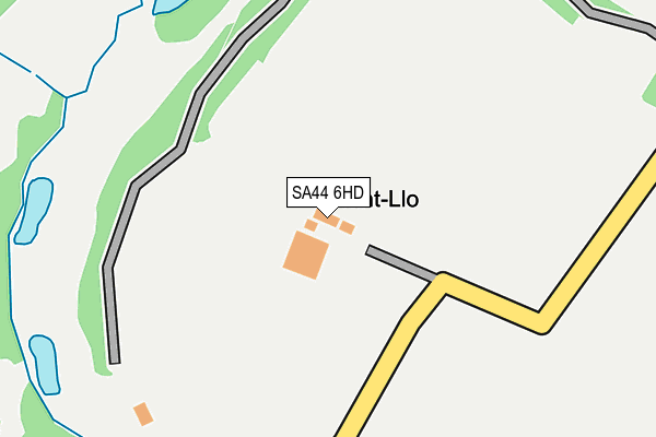 SA44 6HD map - OS OpenMap – Local (Ordnance Survey) SA44 6HD map - OS OpenMap – Local (Ordnance Survey)