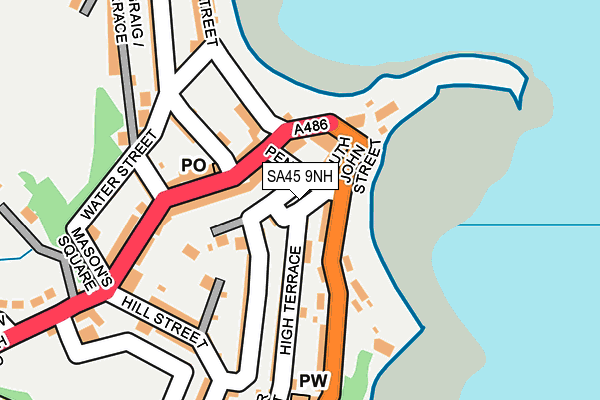 SA45 9NH map - OS OpenMap – Local (Ordnance Survey) SA45 9NH map - OS OpenMap – Local (Ordnance Survey)