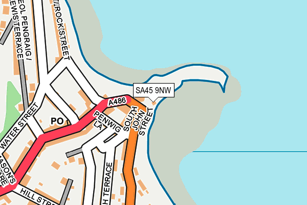 SA45 9NW map - OS OpenMap – Local (Ordnance Survey) SA45 9NW map - OS OpenMap – Local (Ordnance Survey)