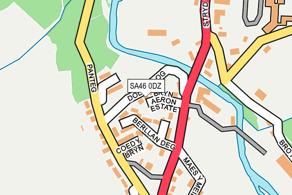 SA46 0DZ map - OS OpenMap – Local (Ordnance Survey) SA46 0DZ map - OS OpenMap – Local (Ordnance Survey)