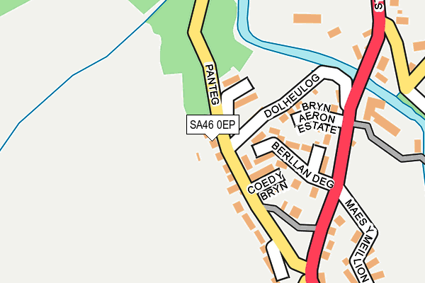 SA46 0EP map - OS OpenMap – Local (Ordnance Survey) SA46 0EP map - OS OpenMap – Local (Ordnance Survey)