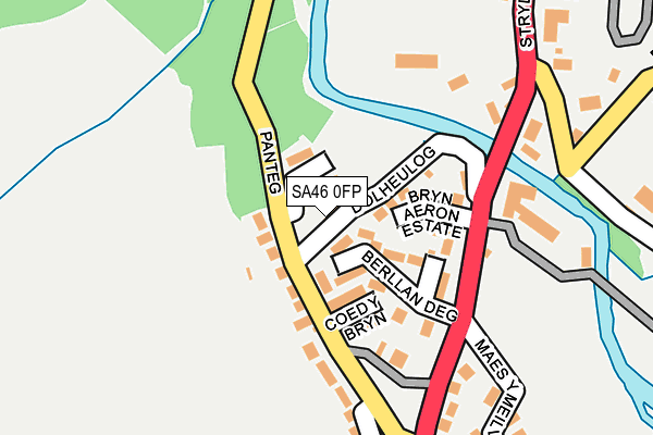 SA46 0FP map - OS OpenMap – Local (Ordnance Survey) SA46 0FP map - OS OpenMap – Local (Ordnance Survey)