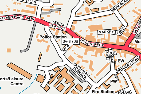 SA48 7DB map - OS OpenMap – Local (Ordnance Survey) SA48 7DB map - OS OpenMap – Local (Ordnance Survey)