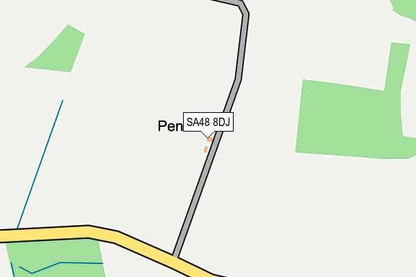 SA48 8DJ map - OS OpenMap – Local (Ordnance Survey)