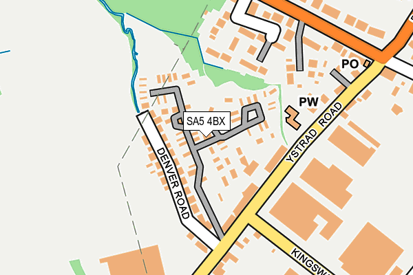 SA5 4BX map - OS OpenMap – Local (Ordnance Survey) SA5 4BX map - OS OpenMap – Local (Ordnance Survey)