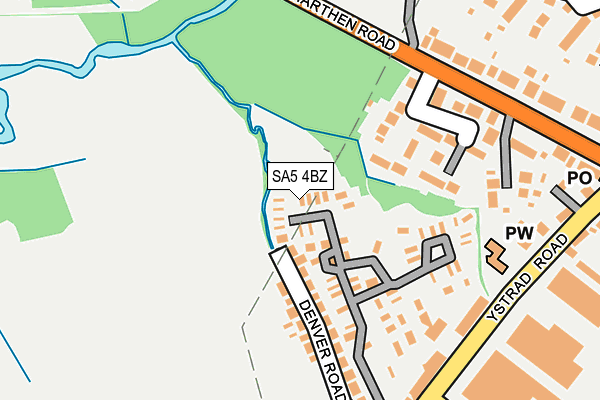 SA5 4BZ map - OS OpenMap – Local (Ordnance Survey) SA5 4BZ map - OS OpenMap – Local (Ordnance Survey)