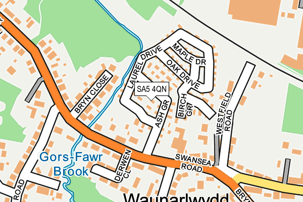 SA5 4QN map - OS OpenMap – Local (Ordnance Survey) SA5 4QN map - OS OpenMap – Local (Ordnance Survey)