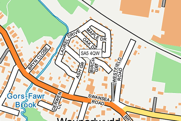 SA5 4QW map - OS OpenMap – Local (Ordnance Survey) SA5 4QW map - OS OpenMap – Local (Ordnance Survey)