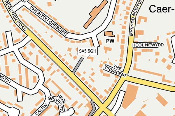 SA5 5GH map - OS OpenMap – Local (Ordnance Survey) SA5 5GH map - OS OpenMap – Local (Ordnance Survey)