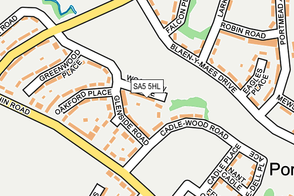 SA5 5HL map - OS OpenMap – Local (Ordnance Survey) SA5 5HL map - OS OpenMap – Local (Ordnance Survey)
