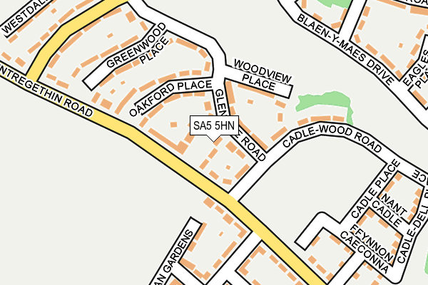 SA5 5HN map - OS OpenMap – Local (Ordnance Survey) SA5 5HN map - OS OpenMap – Local (Ordnance Survey)