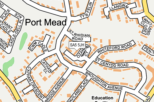 SA5 5JH map - OS OpenMap – Local (Ordnance Survey) SA5 5JH map - OS OpenMap – Local (Ordnance Survey)