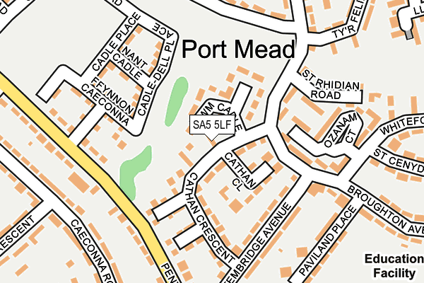 SA5 5LF map - OS OpenMap – Local (Ordnance Survey) SA5 5LF map - OS OpenMap – Local (Ordnance Survey)