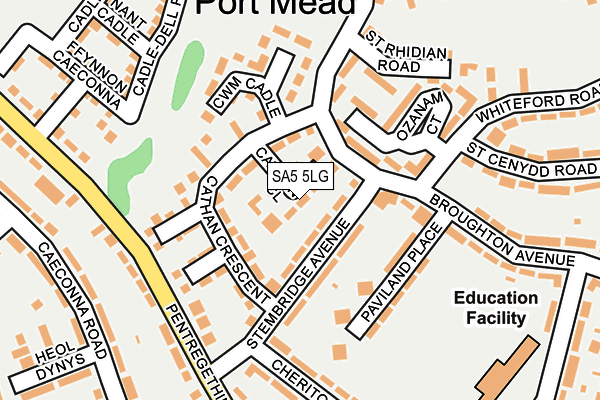SA5 5LG map - OS OpenMap – Local (Ordnance Survey) SA5 5LG map - OS OpenMap – Local (Ordnance Survey)