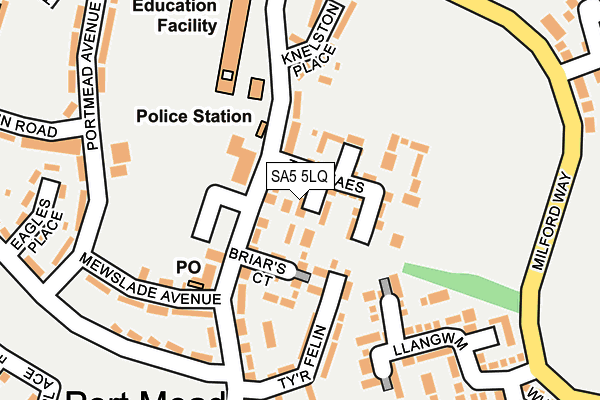 SA5 5LQ map - OS OpenMap – Local (Ordnance Survey) SA5 5LQ map - OS OpenMap – Local (Ordnance Survey)