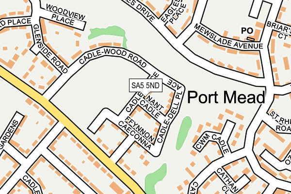 SA5 5ND map - OS OpenMap – Local (Ordnance Survey) SA5 5ND map - OS OpenMap – Local (Ordnance Survey)
