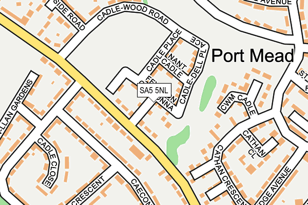 SA5 5NL map - OS OpenMap – Local (Ordnance Survey) SA5 5NL map - OS OpenMap – Local (Ordnance Survey)
