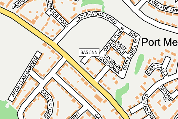 SA5 5NN map - OS OpenMap – Local (Ordnance Survey) SA5 5NN map - OS OpenMap – Local (Ordnance Survey)