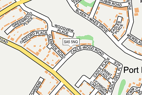 SA5 5NQ map - OS OpenMap – Local (Ordnance Survey) SA5 5NQ map - OS OpenMap – Local (Ordnance Survey)