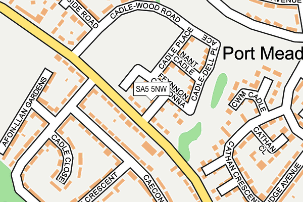 SA5 5NW map - OS OpenMap – Local (Ordnance Survey) SA5 5NW map - OS OpenMap – Local (Ordnance Survey)