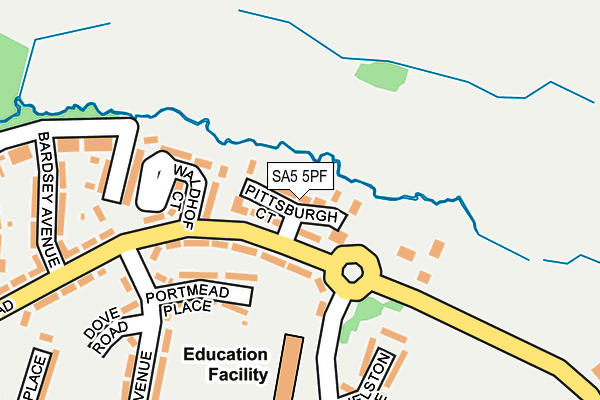 SA5 5PF map - OS OpenMap – Local (Ordnance Survey) SA5 5PF map - OS OpenMap – Local (Ordnance Survey)