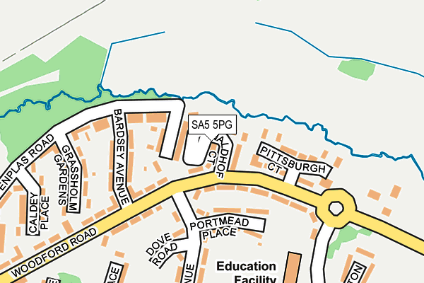 SA5 5PG map - OS OpenMap – Local (Ordnance Survey) SA5 5PG map - OS OpenMap – Local (Ordnance Survey)