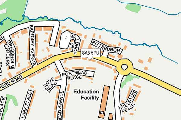 SA5 5PU map - OS OpenMap – Local (Ordnance Survey) SA5 5PU map - OS OpenMap – Local (Ordnance Survey)