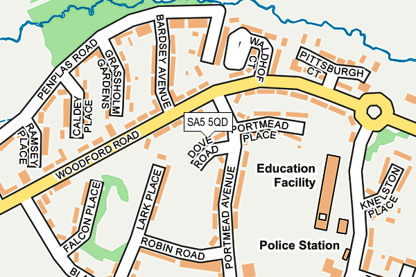 SA5 5QD map - OS OpenMap – Local (Ordnance Survey) SA5 5QD map - OS OpenMap – Local (Ordnance Survey)